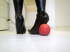 Asian Thigh High Boots Crush Apple