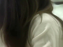 Asian beauty masturbates