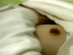 Asian beauty masturbates