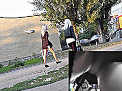 Astounding public transport upskirt