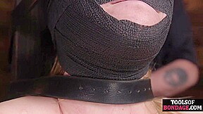 BDSM masked 21yo GF gets whipping lesson by CMNF master