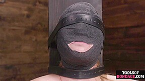 BDSM masked 21yo GF gets whipping lesson by CMNF master