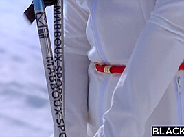 BLACKED Ski bunnies Jia & Like compete for Joss' cock