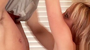 Babe tugging cock during shower massage