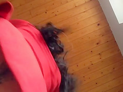 Bathroom open crotchet upskirt Offener Slip vorm Waschbecken