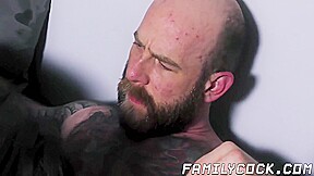 Bear Pappy With No Condoms Fucks His teenager 18+ Stepson And Creaming His Bum