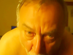 Bearded old man sucking verbal black guy's dick (1)