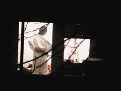 Beautiful Chinese girl exposes her body through the window