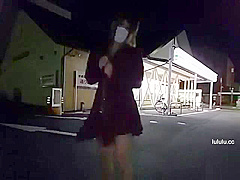 Beautiful Japanese girl outdoor orgasms and flashing webcam