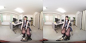 Beautiful Pantyhose: OL Edition - Japanese Secretary Pantyhose Stocking Footjob VR
