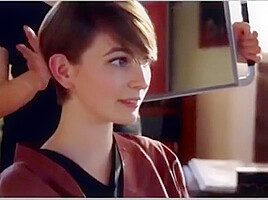 Beauty girl pixie cut