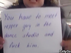 Big Belly Fatty Meeting With Young Lad For Doggy-fuck