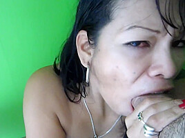 Big Tits Colombian Brunette Model Endless Throat Face Fucking