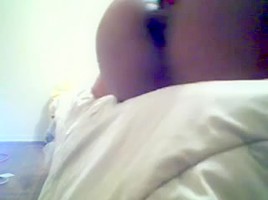 Big Titted Black girl streching and Dildoing 2 of 2