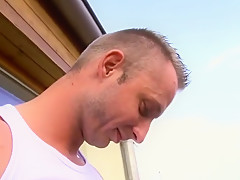 Big dick twink outdoor with facial