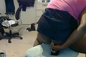 Big dildo in black ass