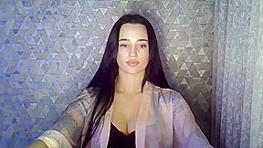 Big natural boobs pretty slim babe solo tease on cam