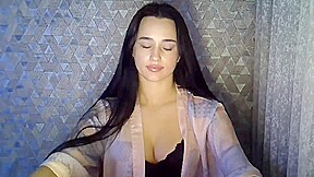 Big natural boobs pretty slim babe solo tease on cam