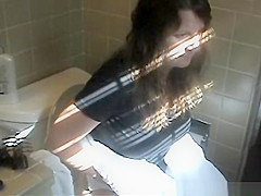 Big tits woman filming her pees