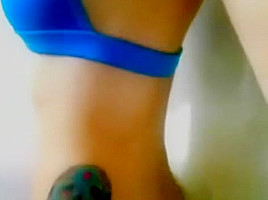 Bigtits Emo Viorotica dildoing in the bathroom