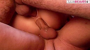 Bitch Gets Holes Stretched After A Hard Fuck By Two Huge Cocks