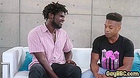Black Gay Filled With Big Black Cock In Wet Anal Hole