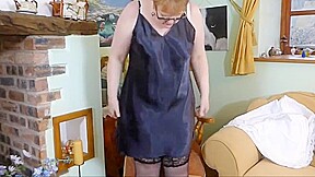 Black satin and white satin slips