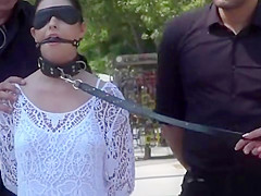 Blindfolded teen 18+ disgraced in public