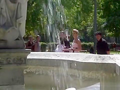 Blindfolded teen 18+ disgraced in public