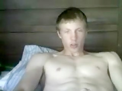 Blond Muscular teen 18+ Jacks For His Gf