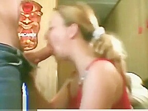 Blond deep throat sucking with hot babe