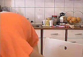 Blonde Milf show private cam in the kitchen