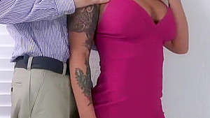 Blonde newbie riding cock