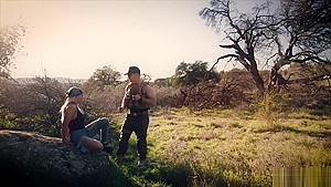Border patrol guy fucks a hot busty blonde chick hard