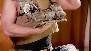 Border patrol guy fucks a hot busty blonde chick hard