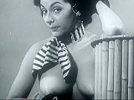 Brandy showing her talent (Vintage 1950s Pinup)