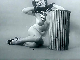 Brandy showing her talent (Vintage 1950s Pinup)