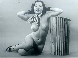 Brandy showing her talent (Vintage 1950s Pinup)