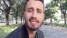 Brazilian hunk sucking uncut cock pov blowjob-LECHELATINO COM