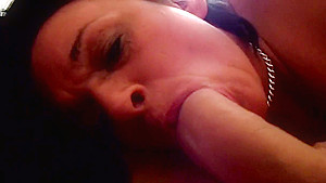 British Gilf Loves Sucking and Gagging on a Big Cock