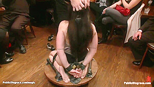Brunette Dp Fucked In Public Bar