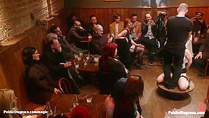 Brunette Dp Fucked In Public Bar