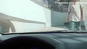 Brunette Flasher Fucked Outdoors