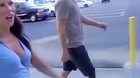 Brunette Flasher Fucked Outdoors