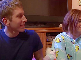Brunette teen 18+ Gets A Big Cock
