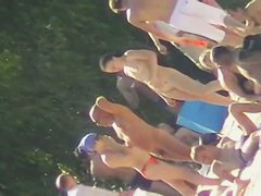 Brunette teen 18+ beach nudist clip