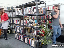 Bubble Butt Librarian Gets Banged In The Ass After Closing