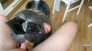 Bunny Girl Sucks Her Master’s Cock & Swallows Cum