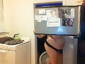 Busty BBW plays with her gigantic tits on webcam