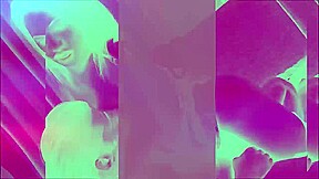 Busty Brunette ladyboy Fanta strips her tight black dress and jerks off
